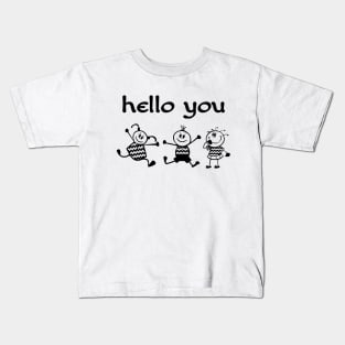 Hello you cute kids funny Kids T-Shirt